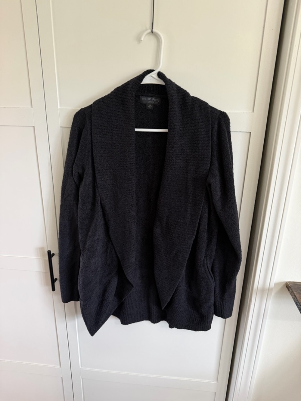 Barefoot Dreams Black Open-Front Cozy Cardigan